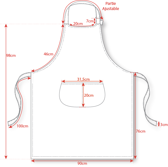 Dimensions tablier